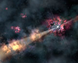 Взрыва звезды хватило, чтобы осветить невидимую галактику на задворках вселенной