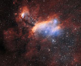 Получен высококачественный снимок рождения звезд в туманности Креветки
