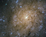Представлено изображение спиральной галактики с микроквазаром